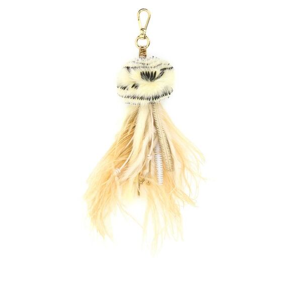 Fendi Women Multicolor Fur Medusa Charm